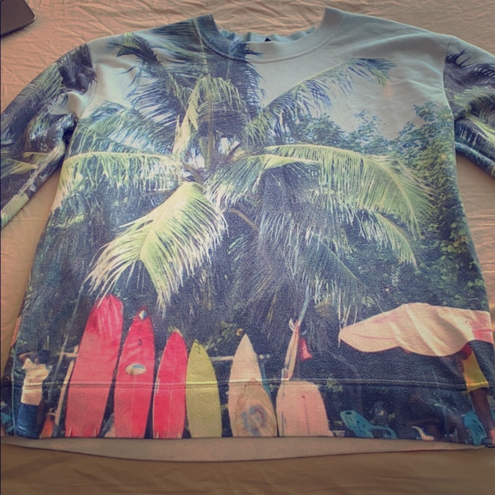 Beach Print Sweater